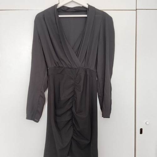 Black dress used small medium with ruching and tulle