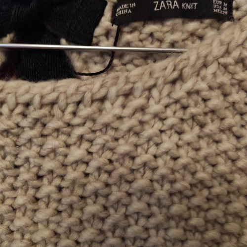 Zara sweater new beige with back ribbon, size M