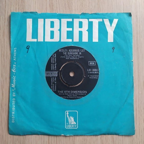 The 5th Dimension Aquarius/Let The Sunshine In 45rpm vinyl used