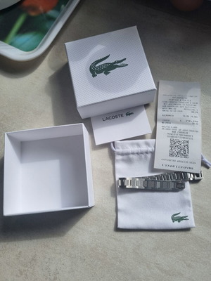 Lacoste Metropole Bracelet new, silver stainless steel