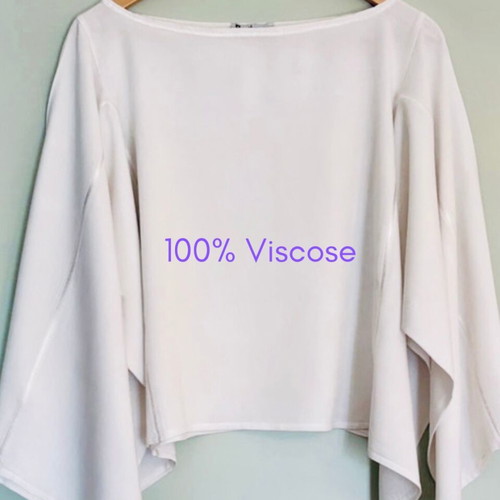 Parthenis blouse 100% viscose like new, one size, white