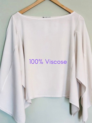 Parthenis blouse 100% viscose like new, one size, white