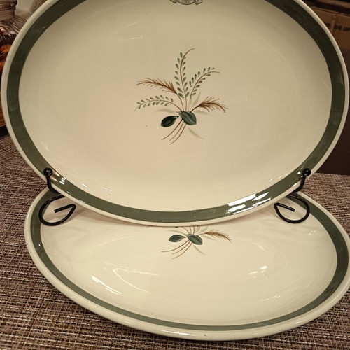 Wilson Line vintage oval serving platters set of 2