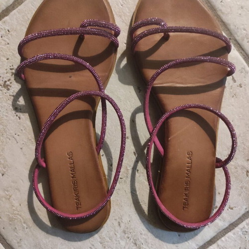 Tsakiris Mallas sandals like new, size 40, pink and silver