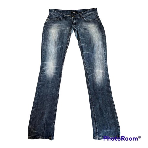 Phard Low Rise Jeans Size 31 Straight Leg Rhinestones used, blue