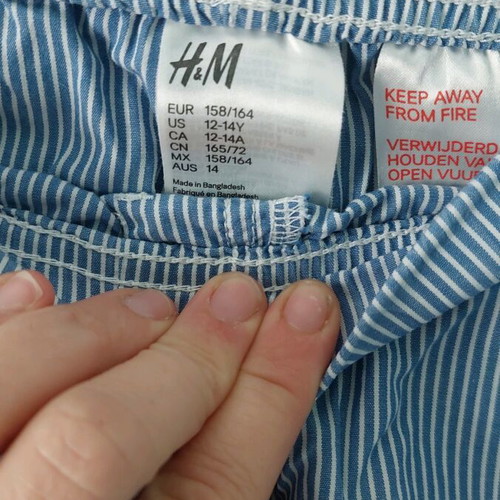 H&M striped bermuda like new, boys', age 12, white and blue
