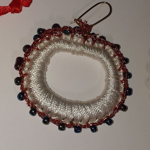 Handmade earrings pack of 4 pairs with silk thread and glass beads