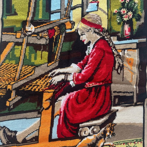 Diamant embroidery used 60x80 with woman at loom