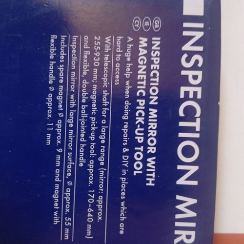 Powerfix Inspection Mirror with Magnetic Pick-Up Tool like new, set with case