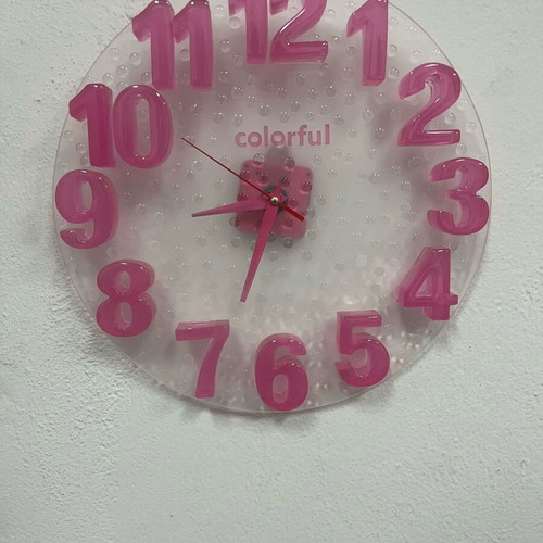 Handmade wall clocks from liquid glass, new, analog