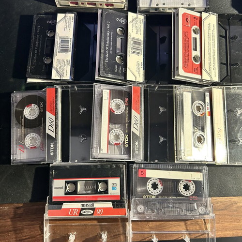 Cassette tapes used, various titles, untested