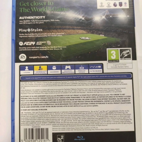 Playstation 4 FC24 used video game