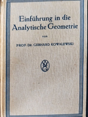 Einfuhrung in die Analytische Geometrie used book