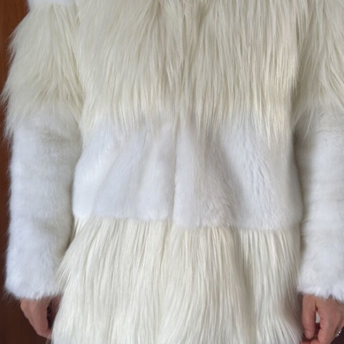 Zara fur like new, medium size, off-white, synthetic