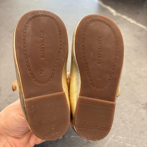 Babywalker ballerinas like new, leather gold bronze No 21