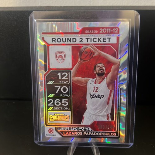 Lazaros Papadopoulos Euroleague Panini Contenders card /149 Olympiakos
