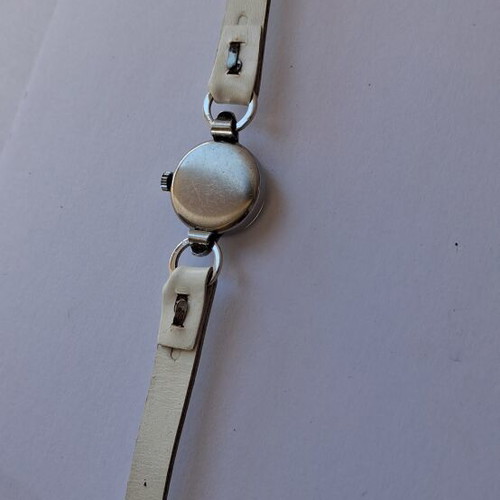 Omega 1930 women's mechanical watch used, Swiss, gray beige