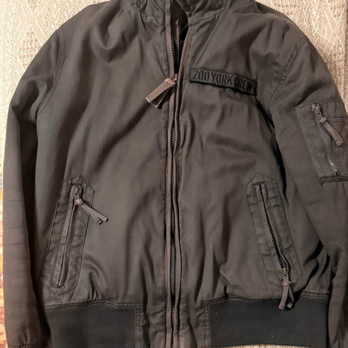 Zoo York jacket used, brown, with hidden hood