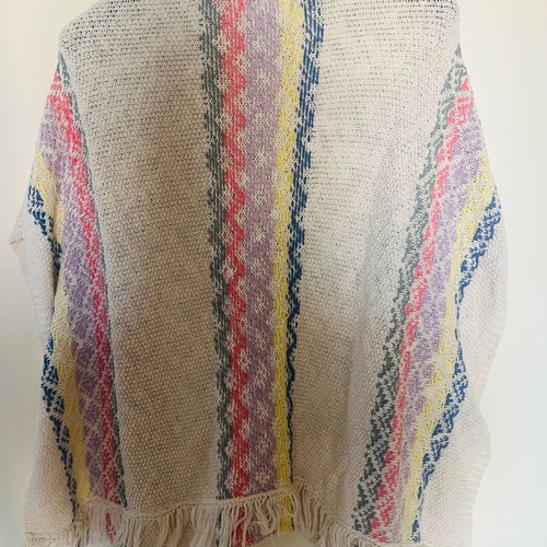 Zara poncho size 13/14 like new, colorful knitted