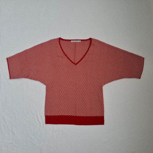 Nathalie Vleeschouwer women's wool sweater new, size M, red