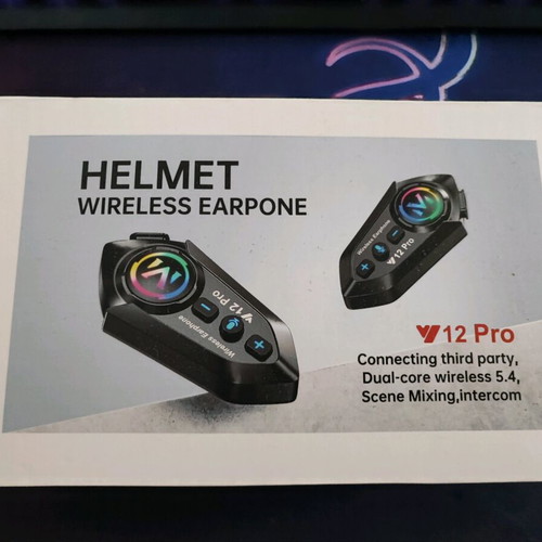 Helmet earphone set new, waterproof IP56 with 500m intercom