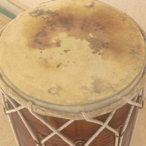 Mridangam wooden percussion instrument used, traditional Indian drum