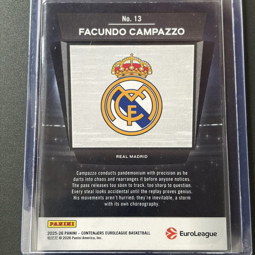 Facundo Campazzo 3-Card Lot new, numbered /25, Panini Euroleague 2025-26