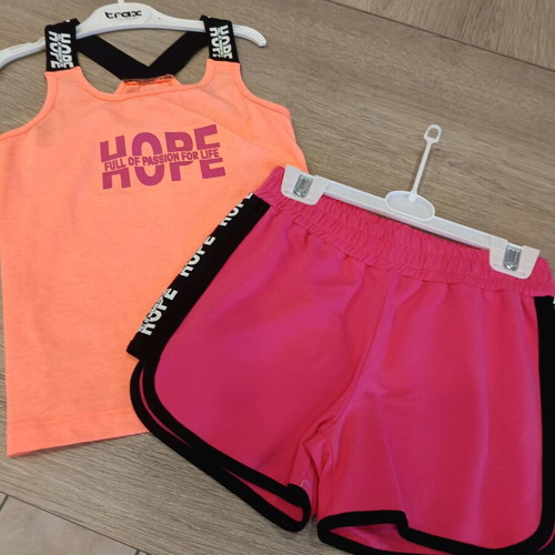 Girls' set No 6 years new Trax pink cotton