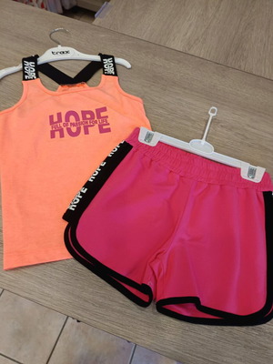 Girls' set No 6 years new Trax pink cotton