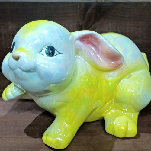 Vintage yellow Easter decorative bunny 90s new