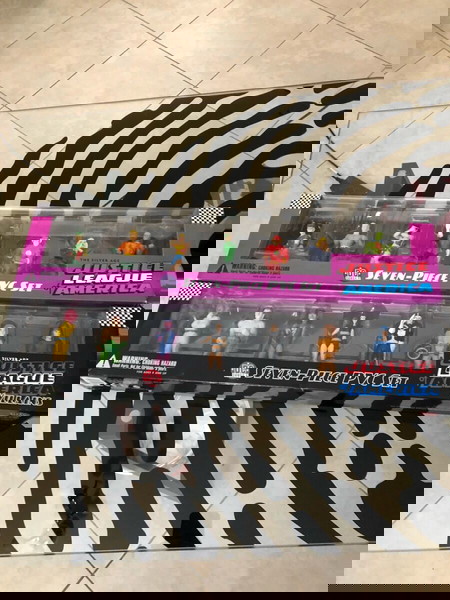 JUSTICE LEAGUE OF AMERICA SET OF 2 PVC SETS HEROES AND VILLAINS total 14 FIGURES DC DIRECT RARE NEW