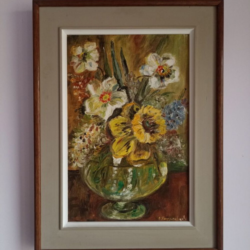 Oil painting new oil on canvas with wooden frame 46x35 cm