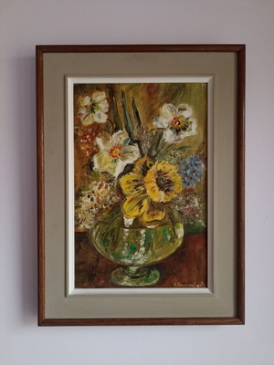Oil painting new oil on canvas with wooden frame 46x35 cm