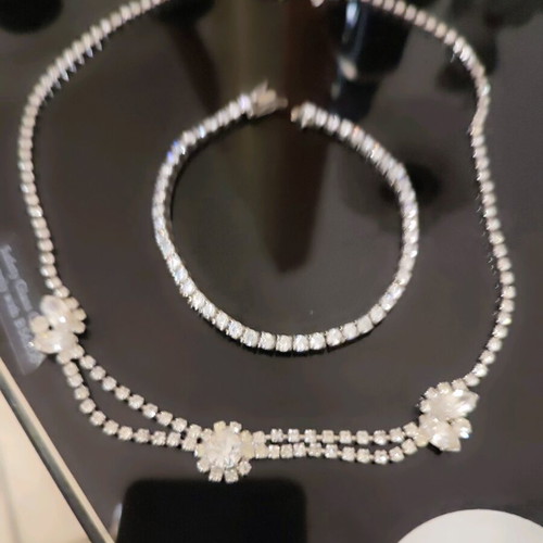 925 Silver Riviera Bracelet and Necklace Set new