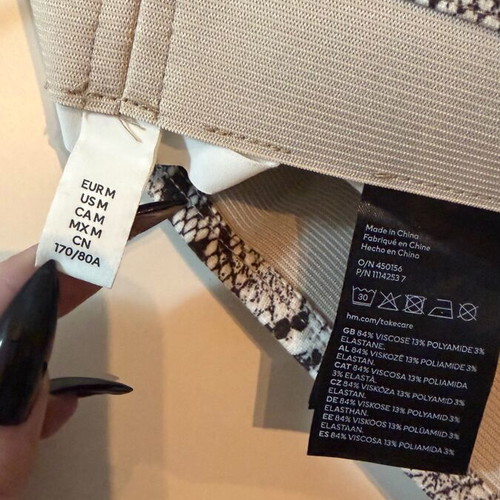 Mini skirt H&M like new, size M 38 10, beige brown