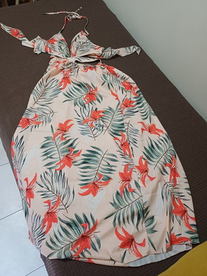 Shein Tropical Print Maxi Dress new, size M