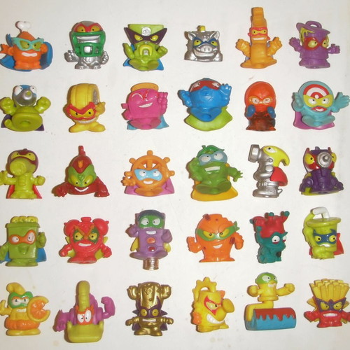 Super Zings, Stikeez and Grossery Gang figures pack of 61 with vehicles