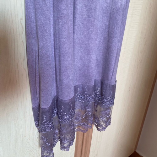 Lilac summer dress with lace like new, size M
