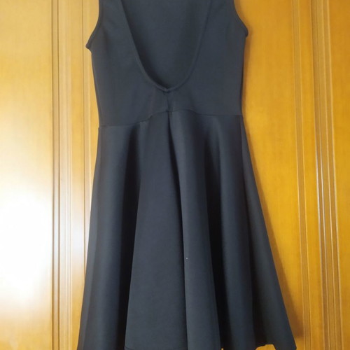 Dress used black with open back, size S