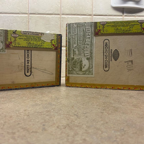 Partagas Habana cigar boxes used, set of 2