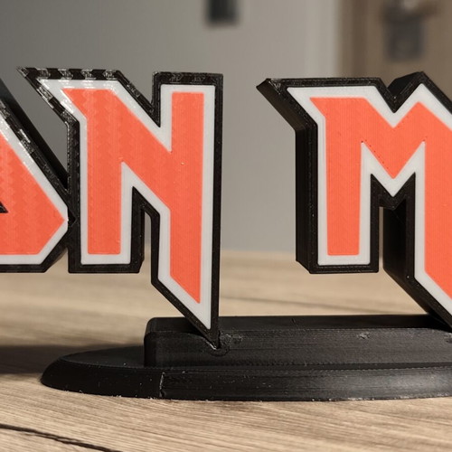 Iron Maiden 3D Printed Logo Stand new, 30×7×2.5 cm