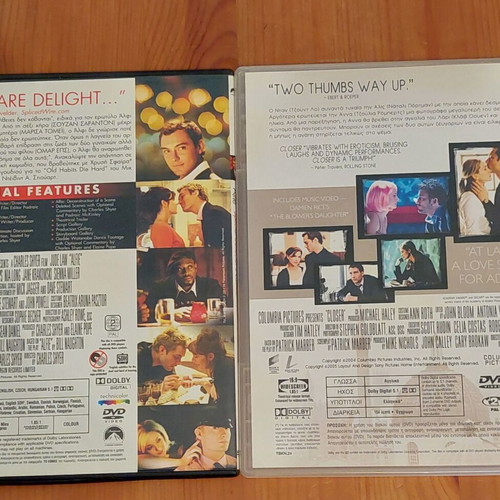 Alfie and Closer DVD like new, romantic social films with subtitles