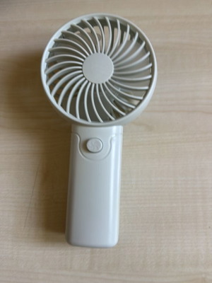 T3my handheld fan with AAA batteries