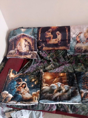 Pillow case new, festive Christmas, 40x40 and 45x45 cm