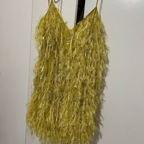 Yellow Asos Flapper ASOS DESIGN Long Angel Sleeve Plisse Mini Dress In  Yellow Floral