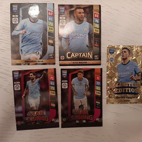 Adrenalyn XL 2025 Panini Manchester City cards like new