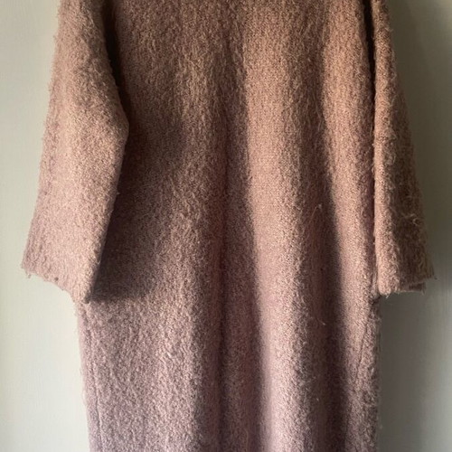 Bershka Long Soft Cardigan Like New Nude Dusty Pink