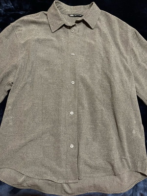 Zara men's shirt gray XL like new, winter