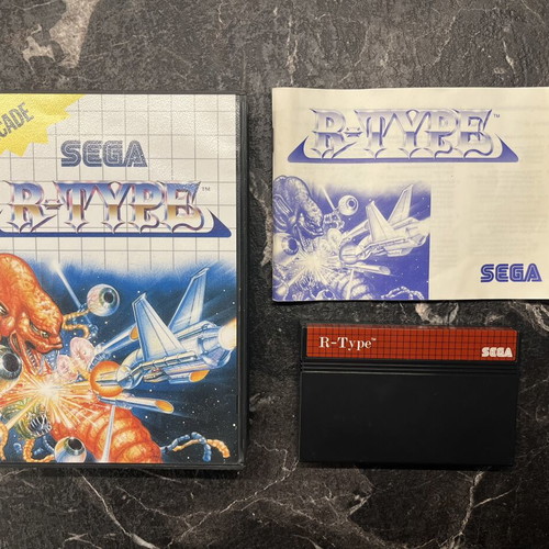 Sega Master System R-Type game used, complete with manual