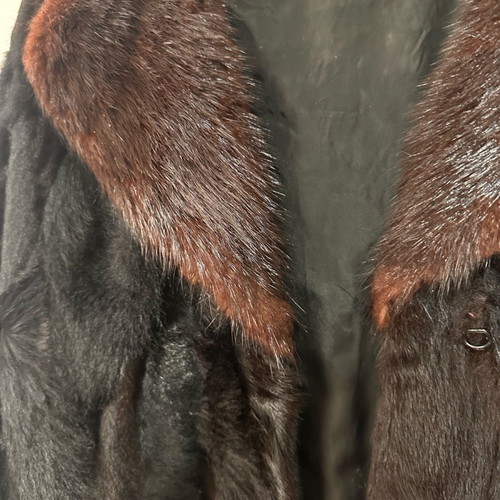 Fur used in black and brown with long hair